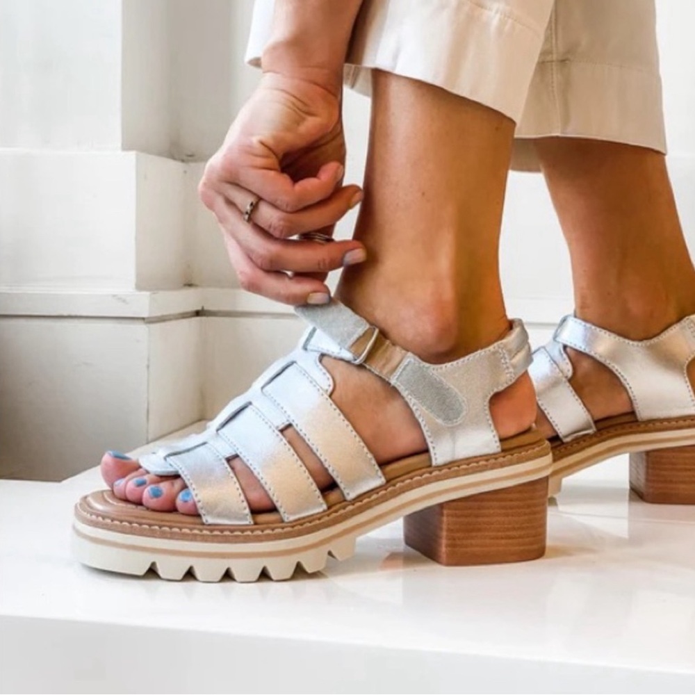 * Bernardo Shasha Strappy Heel * Excellent used condition * Chunky Heel *